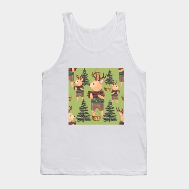 Deer in the Woods Tank Top by 45 Creative Club